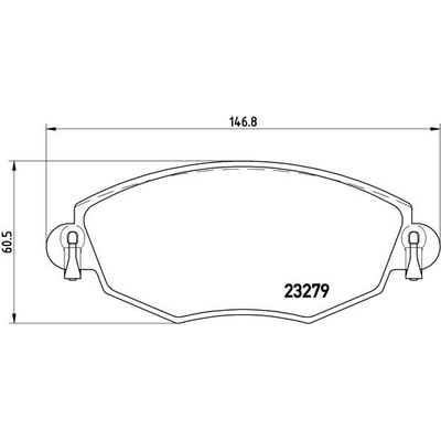 BREMBO Sada brzdových platničiek kotúčovej brzdy P24060