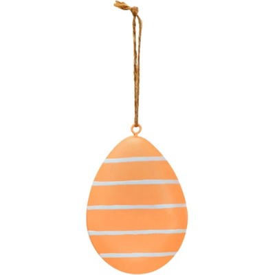 Textilomanie Závesné kovové vajíčko PASTEL EGG Oranžová
