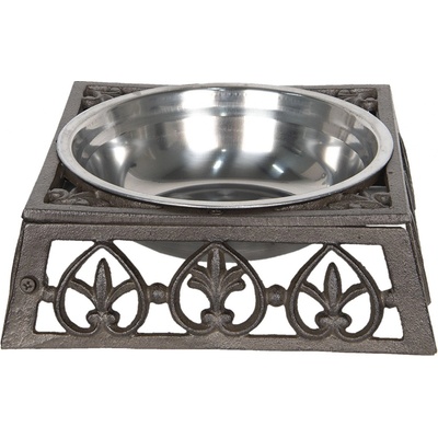 Clayre & Eef miska v kovovém stojanu 28x28x8 0,82L