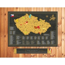 Stírací mapa Česká Republika (ČR)