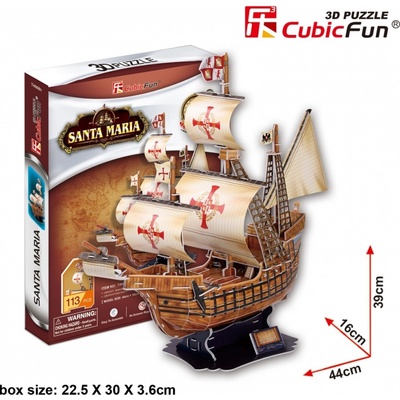 CubicFun 3D puzzle Loď Santa Maria 113 ks – Zboží Dáma