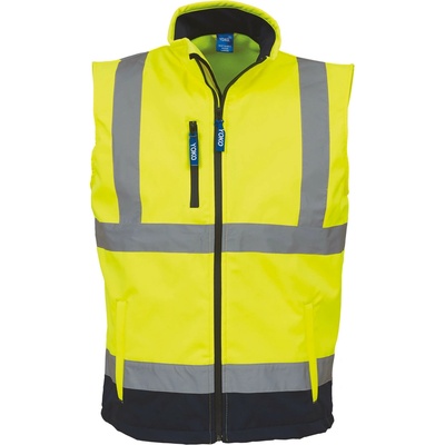 Yoko reflexná softshellová vesta HV006 Hi Vis Yellow