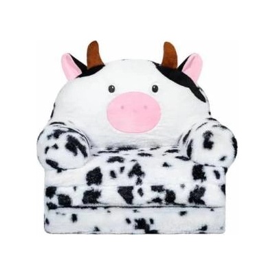 Leantoys Cow 3 Level Reclining Chair for Children Black and White 50x50cm