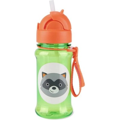 Skip Hop Zoo tritan fľaša so slamkou Medvedík čistotný 355 ml