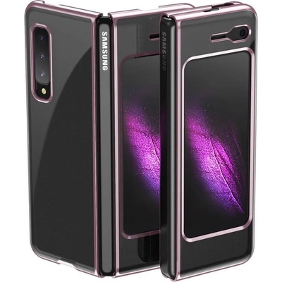GKK Поликарбонатен Калъф за Samsung Galaxy Z Fold 1, Electroplating Frame Case, Розов (9111201930971)
