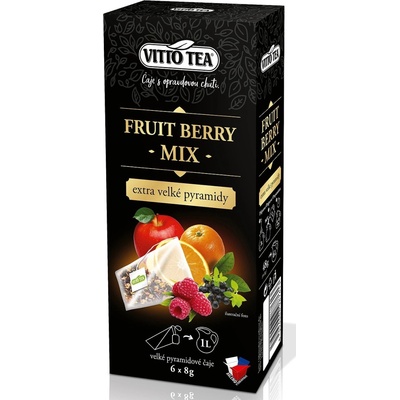 Vitto Tea Extra velké pyramidy Fruit berry mix 6 x 8 g