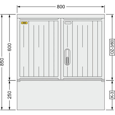 SFOS 800x850x245mm OZ-3/60 + K-3