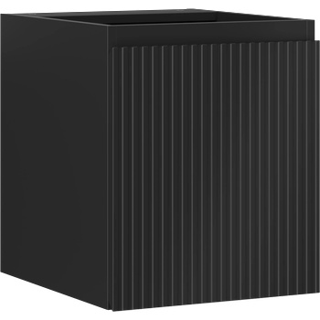 Mexen Rivel шкаф за баня под мивка 40 см, 1 врата, рифелован, черен мат - 91A21-04047-1-BF71 (91A21-04047-1-BF71)