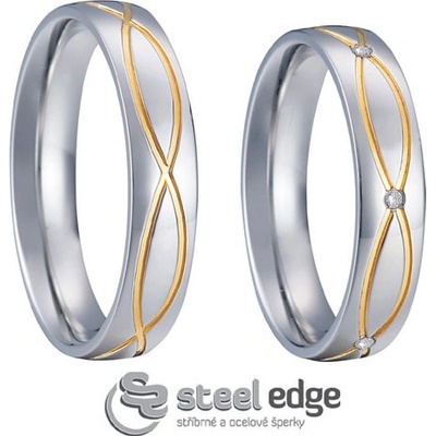 Steel Wedding Snubní prsteny chirurgická ocel SPPL008
