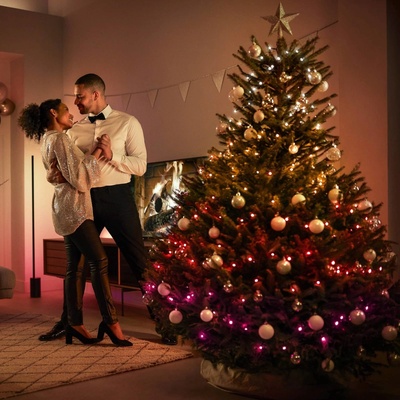 Ambiance 8720169246621 PHILIPS HUE White and Color Festavia string lights vianočná svetelná reťaz 250 LED 20m 2000-6500K+RGB IP44/IP54 čierna
