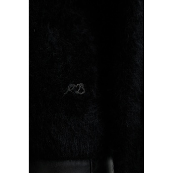 rag & bone Кашмирен пуловер Rag & Bone в черно с ниско поло RG6325F6MCA (RG6325F6MCA)