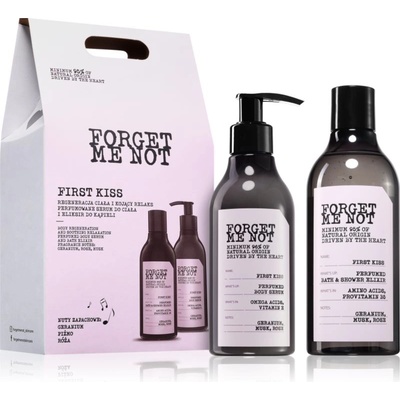 Farmona FORGET ME NOT First Kiss ľahké telové sérum 400 ml + First Kiss čistiaci sprchový gél 300 ml kozmetická sada