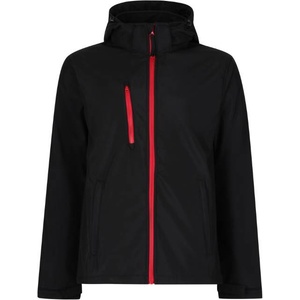 Regatta VENTURER TRA 701 / Мъжко трислойно софтшел яке с качулка - черно/класическо червено XXL (36A701y2805)