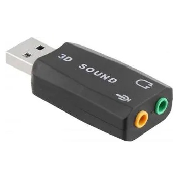 T'nB Звукова карта tnb, usb 2.0 към двоен 3.5 mm жак, 3d 5.1, черна, 2055180047