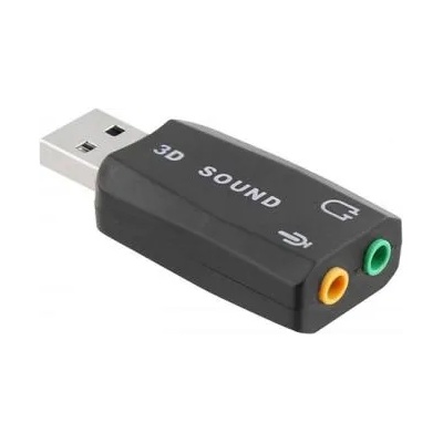 T'nB Звукова карта tnb, usb 2.0 към двоен 3.5 mm жак, 3d 5.1, черна, 2055180047