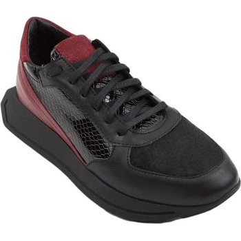 Image 1 of Български обувки Черни дамски маратонки с червен акцент 2020blackred