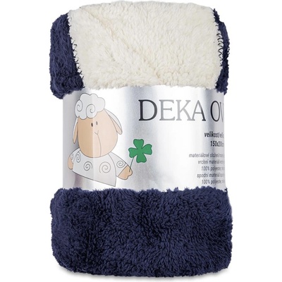 Tegatex Deka mikroflanel Sleep Well ovečka tmavě modrá 150x200