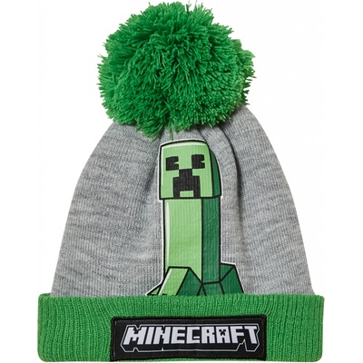 Minecraft Chlapecká čepice šedá/zelená