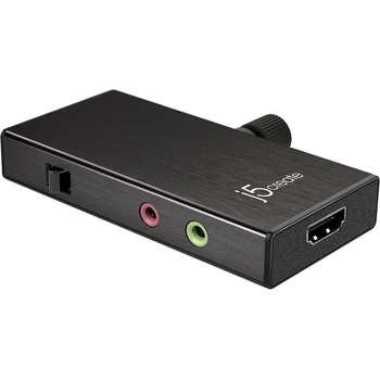 j5create Кепчер адаптер j5 create JVA02, HDMI към USB-C, PD, Черен (J5-JVA02)