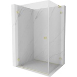 Mexen Lunar-B L душ кабина лява 90 x 80 см, прозрачна, злато матово - 832L-090-080-55-00-L (832L-090-080-55-00-L)