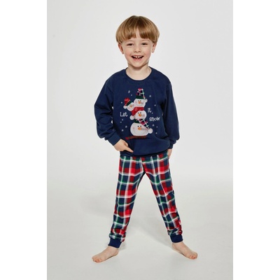Chlapčenské pyžamo Young Boy DR 966/154 Snowman 2 granát