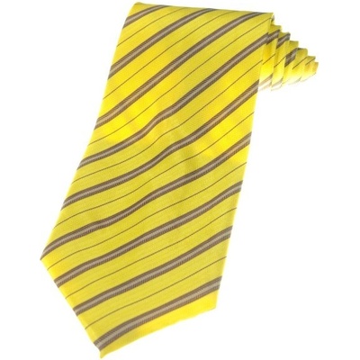 Kravata žltá s pásmi