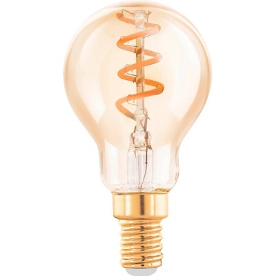 Eglo Retro stmievateľná filamentová LED žiarovka, E14, P45, 4W, 145lm, 2000K, teplá biela, jantárová