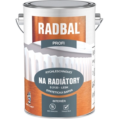 RADBAL Profi S2120, farba na radiátory 1000 biela, 4L