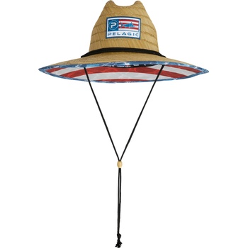 PELAGIC Сламена шапка с периферия PELAGIC BAJA STRAW SUNHAT Americano