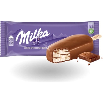 Milka Сладолед Milka ванилия и шоколад стик 90мл