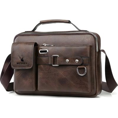 Harahu Crossbody Taška WEIXIER FL-35524 Tmavo Hnedá