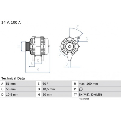 Alternátor BOSCH 0 986 042 750