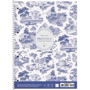 Shkolyaryk Publishing House Тетрадка със спирала, A4+, каре, 80 листа, SHKOLYARYK „Provence, разноцветна A4-080-6717K (A4-080-6717K)