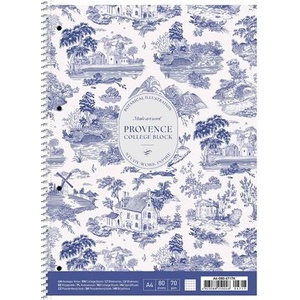 Shkolyaryk Publishing House Тетрадка със спирала, A4+, каре, 80 листа, SHKOLYARYK „Provence, разноцветна A4-080-6717K (A4-080-6717K)