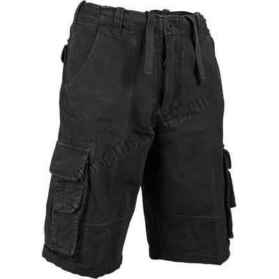nohavice bermuda short Aviator sprané čierne