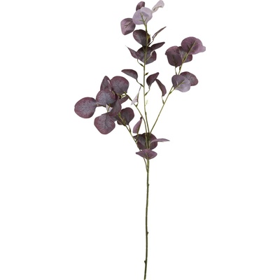 House Doctor Umělá květina Eucalyptus Burgundy 75 cm, červená barva, plast