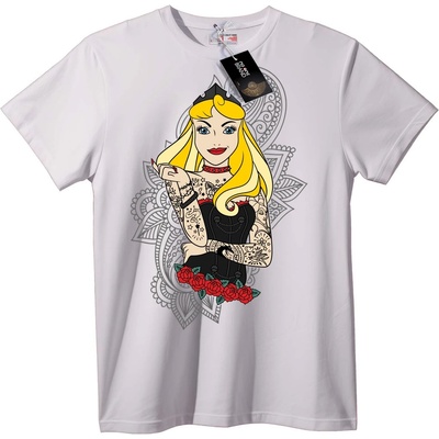 NOONEBRAND Тениска Принцеса с татуировки - 7XL, White