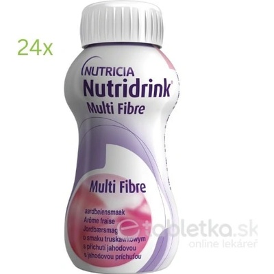 Nutridrink Multi Fibre s jahodovou príchuťou 24x200 ml