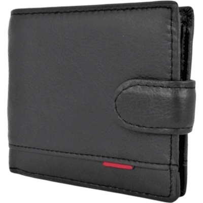 Черен мъжки портфейл от естествена кожа 808-16