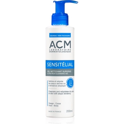 ACM Sensitélial Ultra Rich Cleansing Gel овлажняващ почистващ гел за суха към атопична кожа 200ml