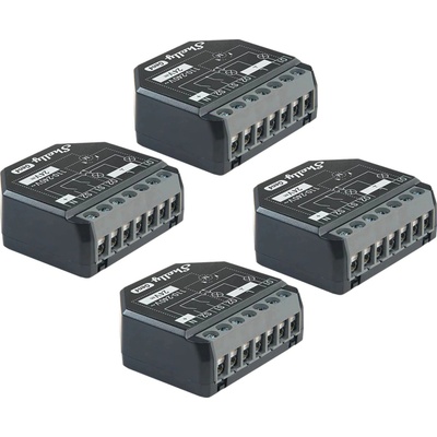 Shelly 2PM Gen4 4ks balení spínací modul s měřením spotřeby 2x 10A (WiFi, Bluetooth, Zigbee, Matter) SHELLY-2PM-GEN4-4-PACK