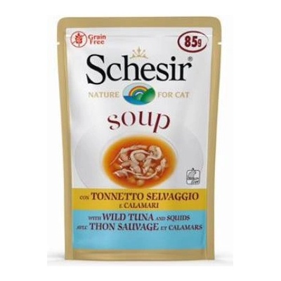 Schesir Cat Adult Soup tuňák oliheň 85 g