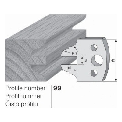 IGM profil 099 - pár omezovačů 40x4mm SP