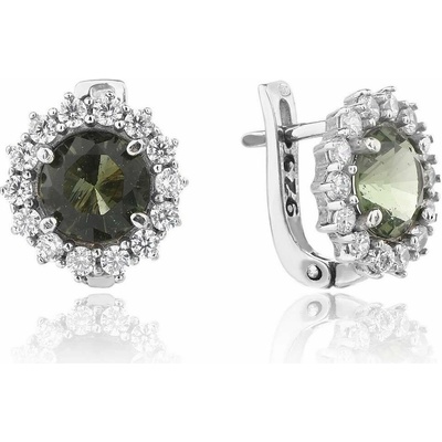 Šperky Jan Kos Jan Kos jewellery Stříbrné náušnice s vltavínem 32106284