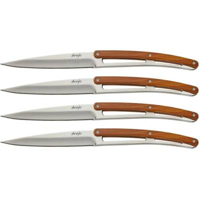 Deejo 4AB505 sada 4 příborových nožů Table,vysoký lesk,coralwood,zubaté ostří