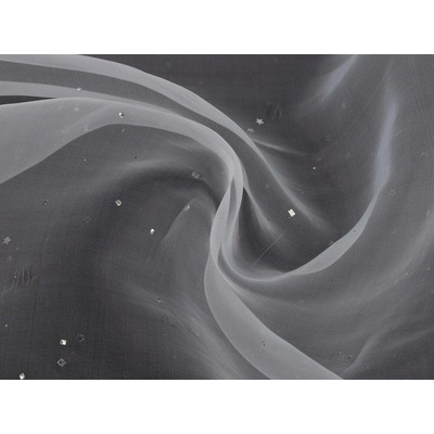 Organza s hvězdičkami s hologramem Varianta: 1 Off White, Balení: 1 m