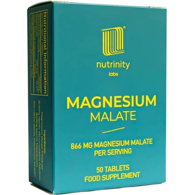 Nutrinity Labs Магнезиев малат, 866 mg, 50 таблетки, Nutrinity Labs