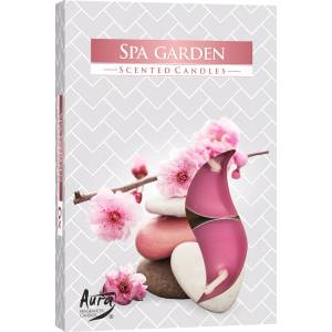 BISPOL Ароматни чаени свещи Bispol Aura - SPA Garden, 6 броя (p15-254)