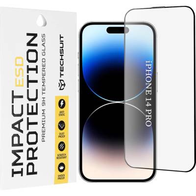 Techsuit Протектор за iPhone 14 Pro - ESD Glass - черен