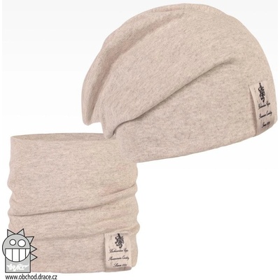 Pastels double set čepice a nákrčníku vzor 04 světle zelená kiwi